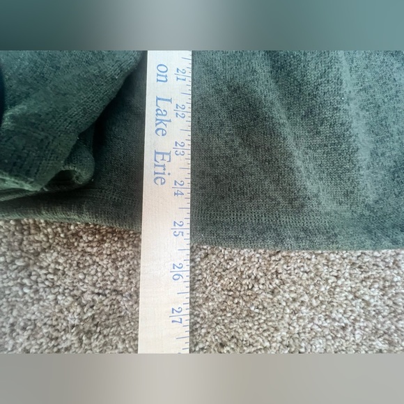 North Face Sweatshirt Mens Small Green Design 1/2 Zip Fleece Line E4 - Picture 7 of 8